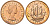 Великобритания 1/2 пенни 1970 Елизавета II (1952-2022) KM 896, Spink 4158 бронза PROOF 4163-1222