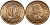 Великобритания 1/2 пенни 1967 Елизавета II (1952-2022) КМ 896, Spink 4158 бронза UNC 08-1235