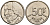 Бельгия 50 франков 1989 Belgie, Бодуэн I (1951-1993) KM 169 никель 4601-121