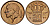 БЕЛЬГИЯ 50 САНТИМОВ 1980 BELGIQUE KM 148.1 бронза 4528-931
