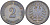 ГЕРМАНИЯ 2 ПФЕННИГА 1877 А, СТАРОГЕРБОВКА KM 2, Jager 2, Weege 3 медь 4546-616