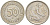 ФРГ 50 ПФЕННИГОВ 1950 G KM 109.1, J. 384 медно-никель 112-954