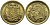 Монако 2 франка 1945 Луи II (1922-1949) KM 121а алюминиевая бронза 4389-1231