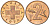 Швейцария 2 раппена 1974 KM 47 бронза UNC 4164-339