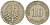 Германия 10 пфеннигов 1876 J, старогербовка KM 4, Jager 4, Weege 7 медно-никель 216-941