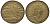 Франция жетон ND Людовик XIV, здания короля латунь 413-3145
