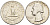 США 25 центов (квотер) 1961 Вашингтон KM 164 серебро 4146-1047