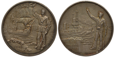 АРГЕНТИНА МЕДАЛЬ 1910 100 ЛЕТ НЕЗАВИСИМОСТИ, 38 мм серебро 413-3445