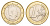 Монако 1 евро 2021 KM 194 биметалл UNC 4654-821