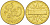 АНГЛИЯ ЖЕТОН ИГРОВОЙ ND R&W LONDON желтый металл 4528-841