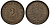 Германия 2 пфеннига 1876 A, старогербовка KM 2, Jager 2, Weege 3 медь 00-00