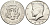 США 1/2 доллара (50 центов) 1967 Джон Кеннеди KM 202a серебро  UNC  4178-916