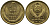 СССР 1 КОПЕЙКА 1991 ММД, БУКВА М KM 126а, Федорин 182 латунь 96-1048
