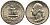 США 25 центов = квотер 1950 D, Вашингтон KM 164 серебро aUNC 4385-717