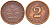 ФРГ 2 ПФЕННИГА 1963 J KM 106, J.381 бронза 4396-1555