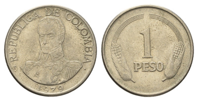 Колумбия 1 песо 1979 Симон Боливар KM 258.2 медно-никель 4698-132