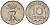 ДАНИЯ 10 ЭРЕ 1958 C; S, ФРЕДЕРИК IX (1947-1972) КМ 849.1 медно-никель 4564-1218