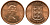 Джерси 1/2 пенса 1971 KM 29 бронза UNC M52-19