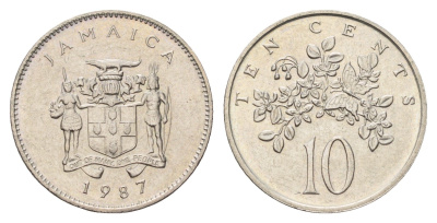 Ямайка 10 центов 1987 KM 47 медно-никель UNC 4579-111