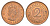 Маврикий 2 цента 1971 KM 32 бронза UNC 4150-1234