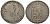 Англия 1/2 кроны 1689 Вильгельм III и Мария II (1688-1694) KM 472.1, Spink 3434 серебро 00-821-61
