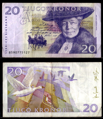 Швеция 20 крон 2008 Pick 63 c бумага 2197-9-3-2