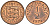 Гернси 1/2 пенни 1971 Елизавета II (1952-2022), герб KM 20 бронза UNC 4580-865