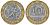 Франция 10 франков 1989 тип гений Бастилии KM 964.1, Le Franc 375.3 биметалл 45-615