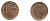 Великобритания 1 пенни 2009 Елизавета II (1952-2022) KM 1107, Spink B6 сталь плакированная медью 177-1212