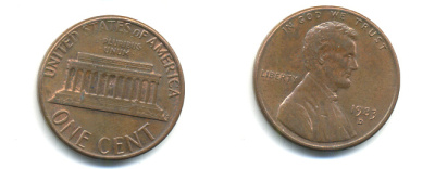 США 1 ЦЕНТ 1983 D, ЛИНКОЛЬН KM 201b цинк плакированный медью 179-361