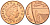 Великобритания 1 пенни 2011 Елизавета II (1952-2022) KM 1107, Spink B6 сталь плакированная медью 4609-731