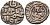 Индия 2 гани 1296-1316 AD Делийский Султанат, Ала аль-Дин Мохаммед биллон 192-756