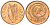 Ирландия 1/2 пенни 1971 птица KM 19 бронза UNC 4611-427