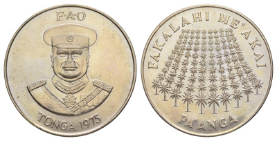 Тонга 1 паанга 1975 ФАО KM 48 медно-никель UNC 73-911