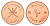Оман 10 байз 1999 KM 151 сталь плакированная бронзой UNC 23-634