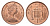 Великобритания 1 пенни 1981 Елизавета II (1952-2022) KM 915, Spink 4237 (B1) бронза aUNC 4696-753