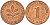 ФРГ 1 пфенниг 1979 J KM 105, J. 380 сталь плакированная медью    4598-565