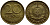 ГДР 20 пфеннигов 1969 А, первый год KM 11 латунь UNC 4398-1046