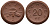 Саксония 20 пфеннигов 1921 колосья и серп J. N 53 фарфор UNC 1094-8-13