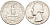 США 25 центов (квотер) 1967 Вашингтон KM 164a медь плакированная медно-никелем 4402-1156