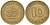 ФРГ 10 пфеннигов 1979 G KM 108, J. 383 сталь плакированная латунью 62-611