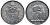 Ватикан 2 лиры 1942 папа Пий XII (1939-1958) KM 36 нержавеющая сталь UNC 00-00