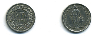 ШВЕЙЦАРИЯ 1/2 ФРАНКА 1979 57-154