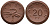 Саксония 20 пфеннигов 1921 колосья и серп J. N 53 фарфор UNC 1094-8-73