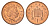 Великобритания 1 пенни 2000 Елизавета II (1952-2022) KM 986, Spink 4710 (B5) сталь плакированная медью UNC 4627-649