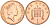 Великобритания 1 пенни 1996 Елизавета II (1952-2022) KM 935a, Spink 4391 (B4) сталь плакированная медью 4115-722