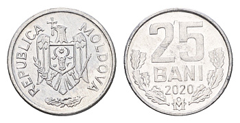 Молдавия (Молдова) 25 бань (бани) 2020 KM 3 алюминий UNC 4694-1114