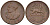 Эфиопия 1 цент 1943-1944 EE 1936, Хайле Селассие I, второе правление (1930-1936)  KM 32 медь 66-764