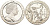 Остров Мэн 1 крона 2004 год обезьяны KM 1238 медно-никель UNC 74-315