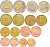 ГРЕЦИЯ ЕВРОНАБОР ИЗ 8 МОНЕТ 2007 1, 2, 5, 10, 20, 50 ЕВРОЦЕНТОВ, 1 И 2 ЕВРО UNC 68-941